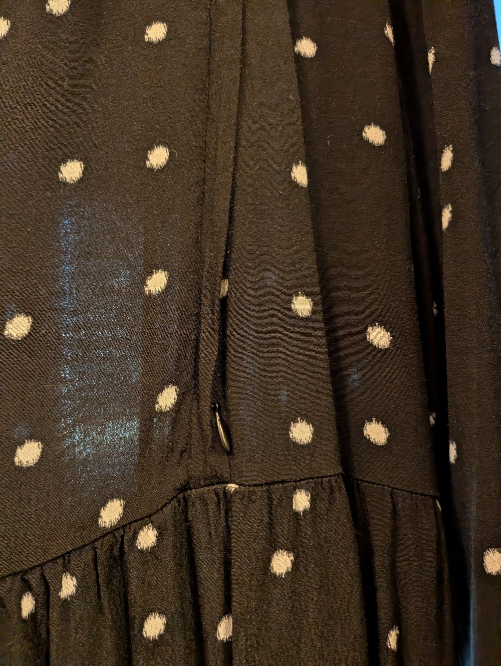 Seraphine Maternity Black Polka Dot Nursing Midi Dress - Picture 3 of 4